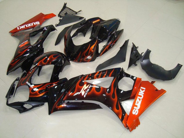 Inexpensive 2007-2008 Orange Flame Suzuki GSXR 1000 K7 Motorbike Fairing Kits Inexpensive 2007-2008 Orange Flame Suzuki GSXR 1000 K7 Motorbike Fairing Kits