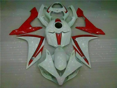 Inexpensive 2007-2008 White Red Yamaha YZF R1 Motorbike Fairing