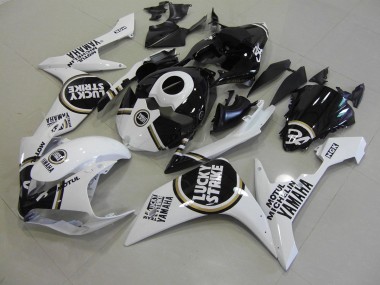 Inexpensive 2007-2008 Black Lucky Strike Yamaha YZF R1 Moto Fairings