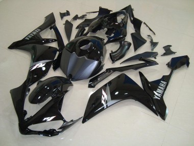 Inexpensive 2007-2008 Glossy Black White Yamaha YZF R1 Bike Fairings