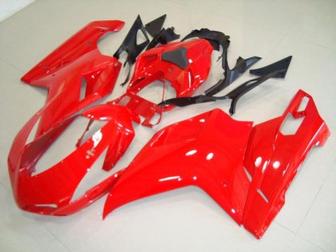Inexpensive 2007-2012 Red Ducati 848 1098 1198 Motorcycle Fairing Kits & Plastic Bodywork MF3981