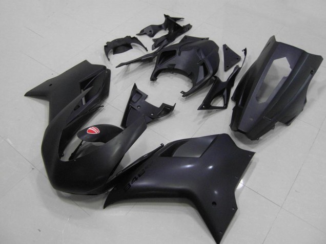 Inexpensive 2007-2014 Matte Black Racing Verision Ducati 848 1098 1198 Bike Fairings
