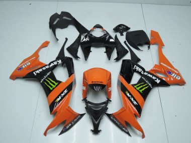Inexpensive 2008-2010 Orange Monster Kawasaki Ninja ZX10R Motorcycle Fairing Kits & Plastic Bodywork MF3764