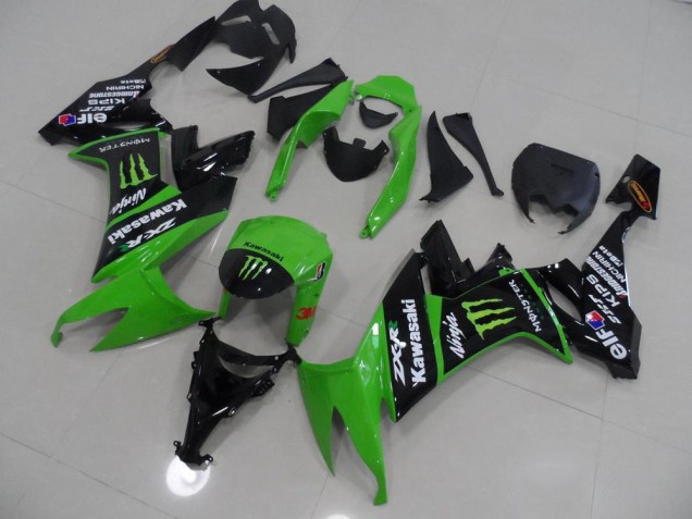 Inexpensive 2008-2010 Green and Black Monster Kawasaki ZX10R Motorbike Fairing Inexpensive 2008-2010 Green and Black Monster Kawasaki ZX10R Motorbike Fairing