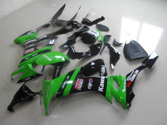 Inexpensive 2008-2010 Green Black Kick Kawasaki ZX10R Replacement Motorcycle Fairings Inexpensive 2008-2010 Green Black Kick Kawasaki ZX10R Replacement Motorcycle Fairings
