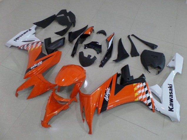 Inexpensive 2008-2010 Orange and White Kawasaki ZX10R Motorcycle Bodywork Inexpensive 2008-2010 Orange and White Kawasaki ZX10R Motorcycle Bodywork