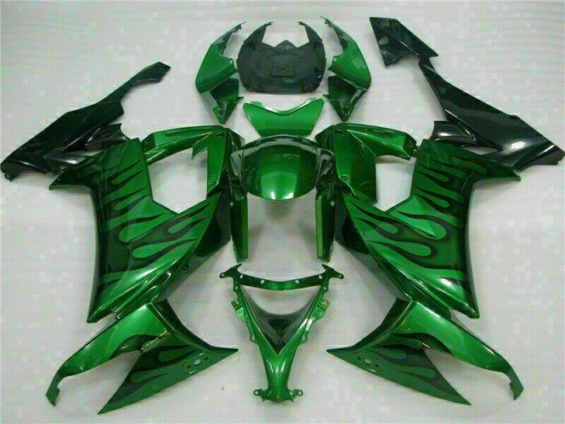 Inexpensive 2008-2010 Green Flame Kawasaki ZX10R Bike Fairings Inexpensive 2008-2010 Green Flame Kawasaki ZX10R Bike Fairings
