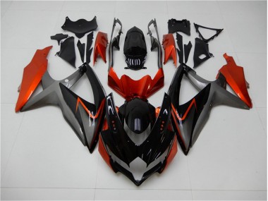 Inexpensive 2008-2010 Black Orange Grey Suzuki GSXR 600/750 Motorbike Fairing Kits
