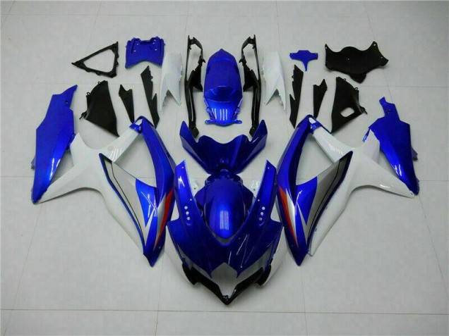 Inexpensive 2008-2010 Blue White Suzuki GSXR 600/750 Motorcycle Fairing Kit