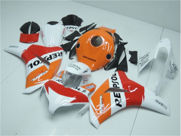 Inexpensive 2008-2011 Orange White Red Repsol Honda CBR1000RR Motorcycle Fairing Kits