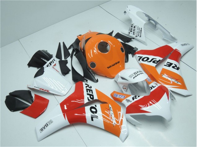 Inexpensive 2008-2011 Orange White Red Repsol Honda CBR1000RR Motorcycle Fairing Kits