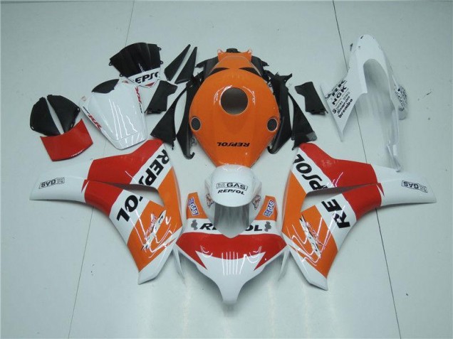 Inexpensive 2008-2011 Orange White Red Repsol Honda CBR1000RR Motorcycle Fairing Kits