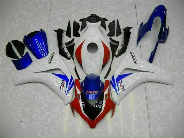 Inexpensive 2008-2011 White Blue Honda CBR1000RR Motorcycle Fairing Kits