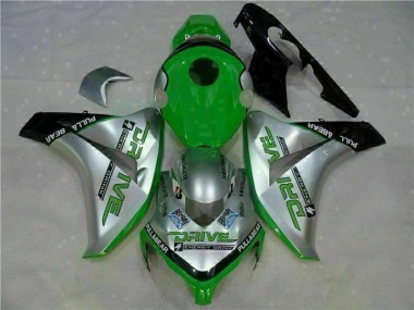 Inexpensive 2008-2011 Green Silver Honda CBR1000RR Moto Fairings