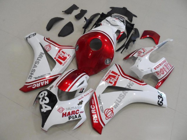 Inexpensive 2008-2011 White Red HARC Pro PIAA 634 Honda CBR1000RR Motor Fairings Inexpensive 2008-2011 White Red HARC Pro PIAA 634 Honda CBR1000RR Motor Fairings