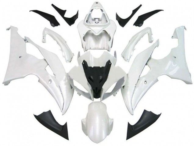 Inexpensive 2008-2016 Pearl White Yamaha YZF R6 Bike Fairings Inexpensive 2008-2016 Pearl White Yamaha YZF R6 Bike Fairings