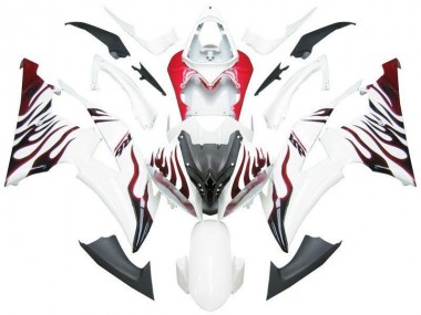 Inexpensive 2008-2016 White Red Flame R6 Yamaha YZF R6 Motorbike Fairing