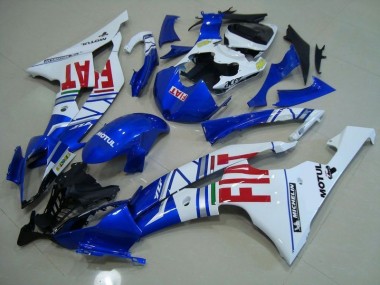 Inexpensive 2008-2016 Blue White Red Fiat Yamaha YZF R6 Moto Fairings