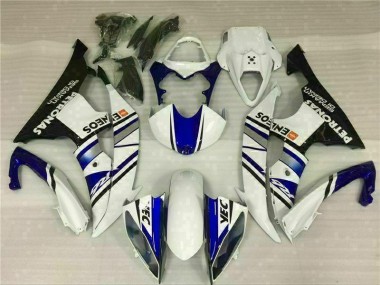 Inexpensive 2008-2016 Blue White Blue White ENEOS Yamaha YZF R6 Bike Fairing Kit