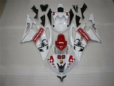 Inexpensive 2008-2016 White Yamaha YZF R6 Motorbike Fairings