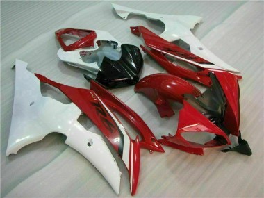 Inexpensive 2008-2016 Red White Yamaha YZF R6 Motorbike Fairing Kits