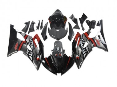 Inexpensive 2008-2016 Grey Red Shark Yamaha YZF R6 Motorbike Fairing
