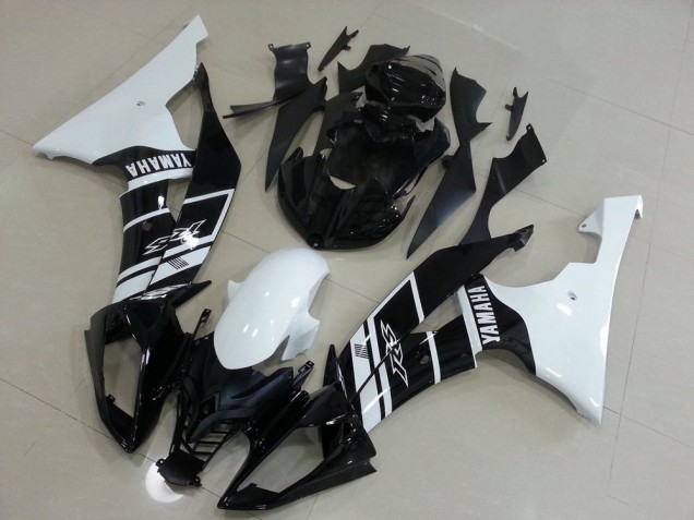 Inexpensive 2008-2016 White and Black Yamaha YZF R6 Motorcycle Fairings Inexpensive 2008-2016 White and Black Yamaha YZF R6 Motorcycle Fairings