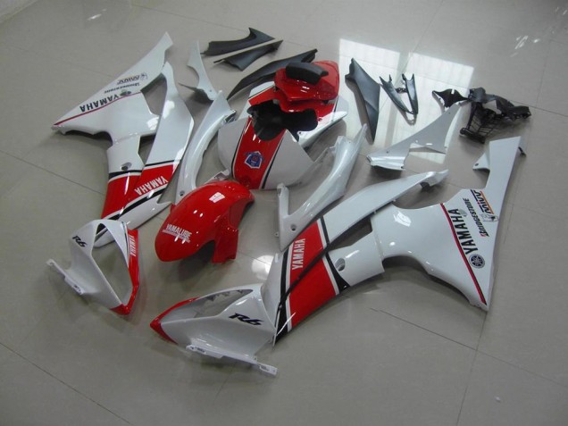 Inexpensive 2008-2016 White Red OEM Style Yamaha YZF R6 Bike Fairings Inexpensive 2008-2016 White Red OEM Style Yamaha YZF R6 Bike Fairings