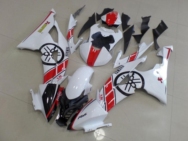 Inexpensive 2008-2016 White with Big Yamaha Logo Yamaha YZF R6 Motorcycle Replacement Fairings Inexpensive 2008-2016 White with Big Yamaha Logo Yamaha YZF R6 Motorcycle Replacement Fairings