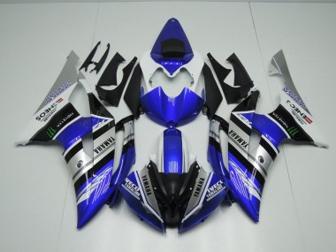 Inexpensive 2008-2016 Blue White ENEOS Monster Yamaha YZF R6 Motorcycle Fairings Kit