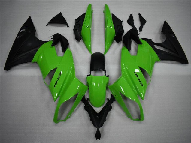 Inexpensive 2009-2011 Green Black Kawasaki EX650 Replacement Motorcycle Fairings Inexpensive 2009-2011 Green Black Kawasaki EX650 Replacement Motorcycle Fairings