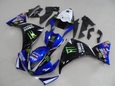 Inexpensive 2009-2011 Blue Black Monster Yamaha YZF R1 Bike Fairings