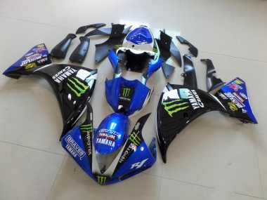 Inexpensive 2009-2011 Blue Black Monster Yamaha YZF R1 Motorbike Fairing