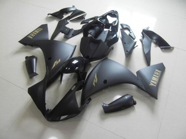 Inexpensive 2009-2011 Matte Black Gold Sticker Yamaha YZF R1 Motorcycle Fairings Kits