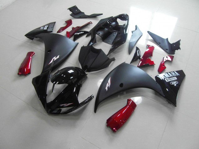 Inexpensive 2009-2011 Matte Black Red Yamaha YZF R1 Motorcycle Replacement Fairings Inexpensive 2009-2011 Matte Black Red Yamaha YZF R1 Motorcycle Replacement Fairings