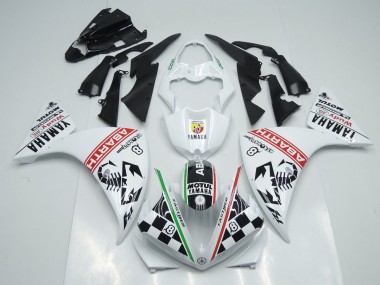 Inexpensive 2009-2011 White Black Abrath Yamaha YZF R1 Motorcylce Fairings