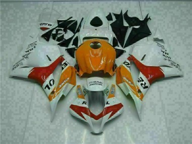 Inexpensive 2009-2012 White Orange Repsol Honda CBR600RR Motorcylce Fairings