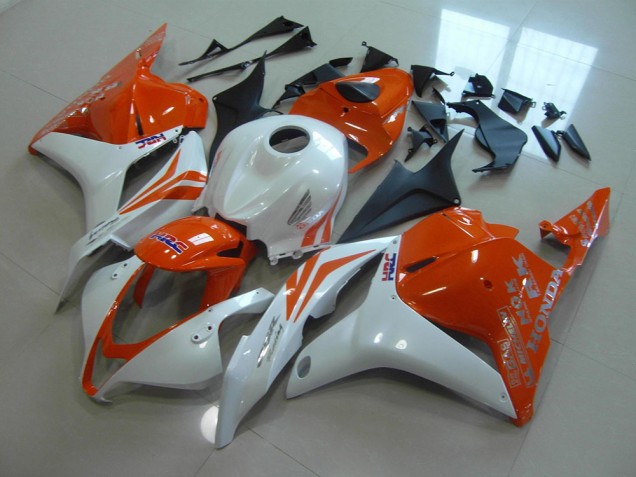 Inexpensive 2009-2012 Orange Pearl White Honda CBR600RR Motorcycle Replacement Fairings