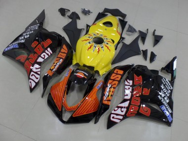 Inexpensive 2009-2012 Yellow Rossi Race Honda CBR600RR Motorcycle Fairings Kits