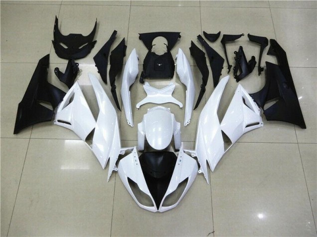 Inexpensive 2009-2012 White Kawasaki ZX6R Motorcyle Fairings Inexpensive 2009-2012 White Kawasaki ZX6R Motorcyle Fairings