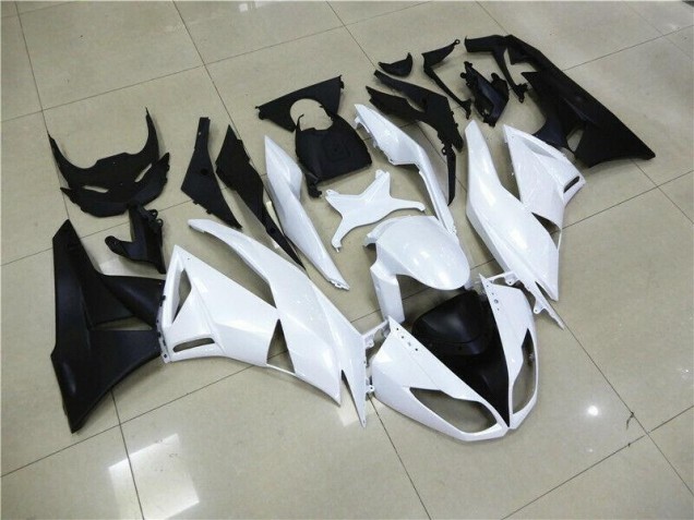 Inexpensive 2009-2012 White Kawasaki ZX6R Motorcyle Fairings Inexpensive 2009-2012 White Kawasaki ZX6R Motorcyle Fairings