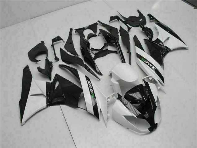 Inexpensive 2009-2012 Black White Kawasaki ZX6R Motorcycle Fairings Inexpensive 2009-2012 Black White Kawasaki ZX6R Motorcycle Fairings