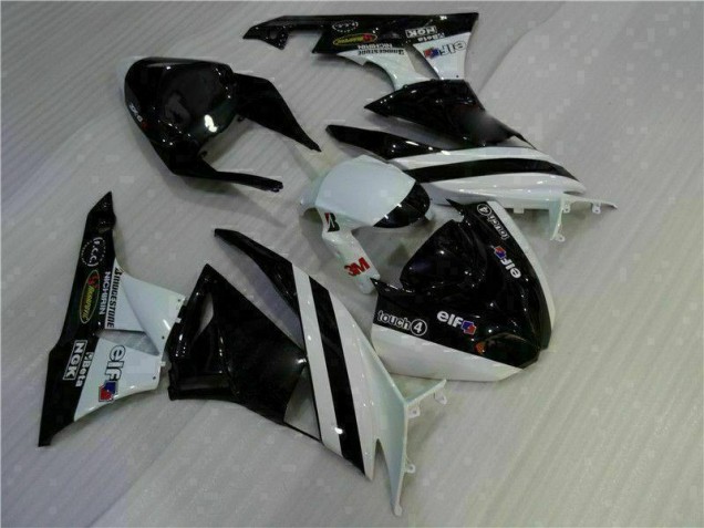 Inexpensive 2009-2012 Black White 3M Touch4 Kawasaki ZX6R Motorcycle Fairing Kits Inexpensive 2009-2012 Black White 3M Touch4 Kawasaki ZX6R Motorcycle Fairing Kits