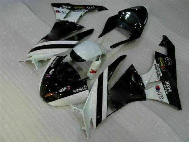 Inexpensive 2009-2012 Black White 3M Touch4 Kawasaki ZX6R Motorcycle Fairing Kits Inexpensive 2009-2012 Black White 3M Touch4 Kawasaki ZX6R Motorcycle Fairing Kits