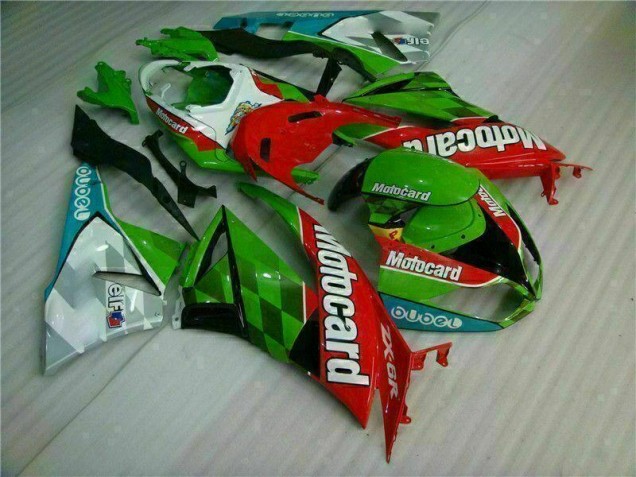 Inexpensive 2009-2012 Red Green Motocard Kawasaki ZX6R Replacement Motorcycle Fairings Inexpensive 2009-2012 Red Green Motocard Kawasaki ZX6R Replacement Motorcycle Fairings