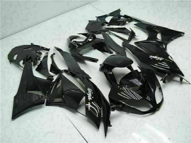 Inexpensive 2009-2012 Black White Ninja 636 Kawasaki ZX6R Moto Fairings