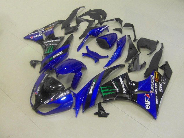 Inexpensive 2009-2012 Blue Monster Kawasaki ZX6R Bike Fairing Kit Inexpensive 2009-2012 Blue Monster Kawasaki ZX6R Bike Fairing Kit