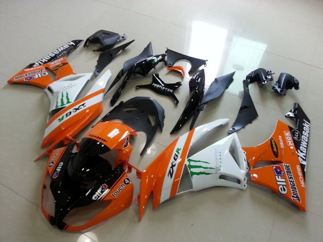 Inexpensive 2009-2012 Orange Monster Kawasaki ZX6R Motorcycle Replacement Fairings Inexpensive 2009-2012 Orange Monster Kawasaki ZX6R Motorcycle Replacement Fairings