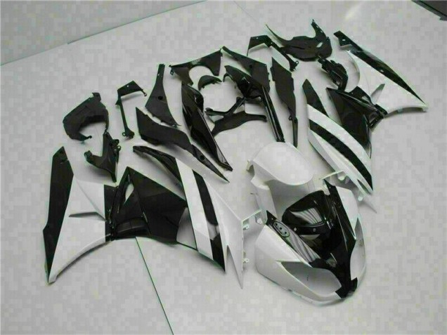 Inexpensive 2009-2012 White Black Kawasaki ZX6R Motorcycle Replacement Fairings Inexpensive 2009-2012 White Black Kawasaki ZX6R Motorcycle Replacement Fairings