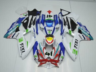 Inexpensive 2009-2016 Fixi Light Blue Suzuki GSXR 1000 K9 Replacement Fairings